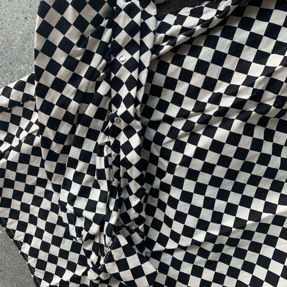 Checkered Ruched Blouse - Picture 5 of 5